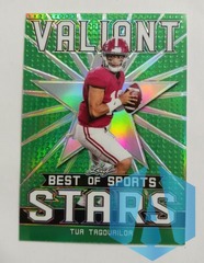 2020 Leaf Best of Sports Valiant Stars Green 23/75 Tua Tagovailoa #VS-09 Rookie RC